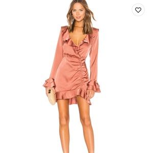 Majorelle Nelly mini dress in terracotta brown